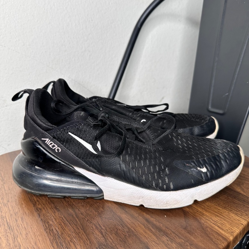 Nike Air Max 270 Mens Running Shoes Black White Red Sneaker Sz 9